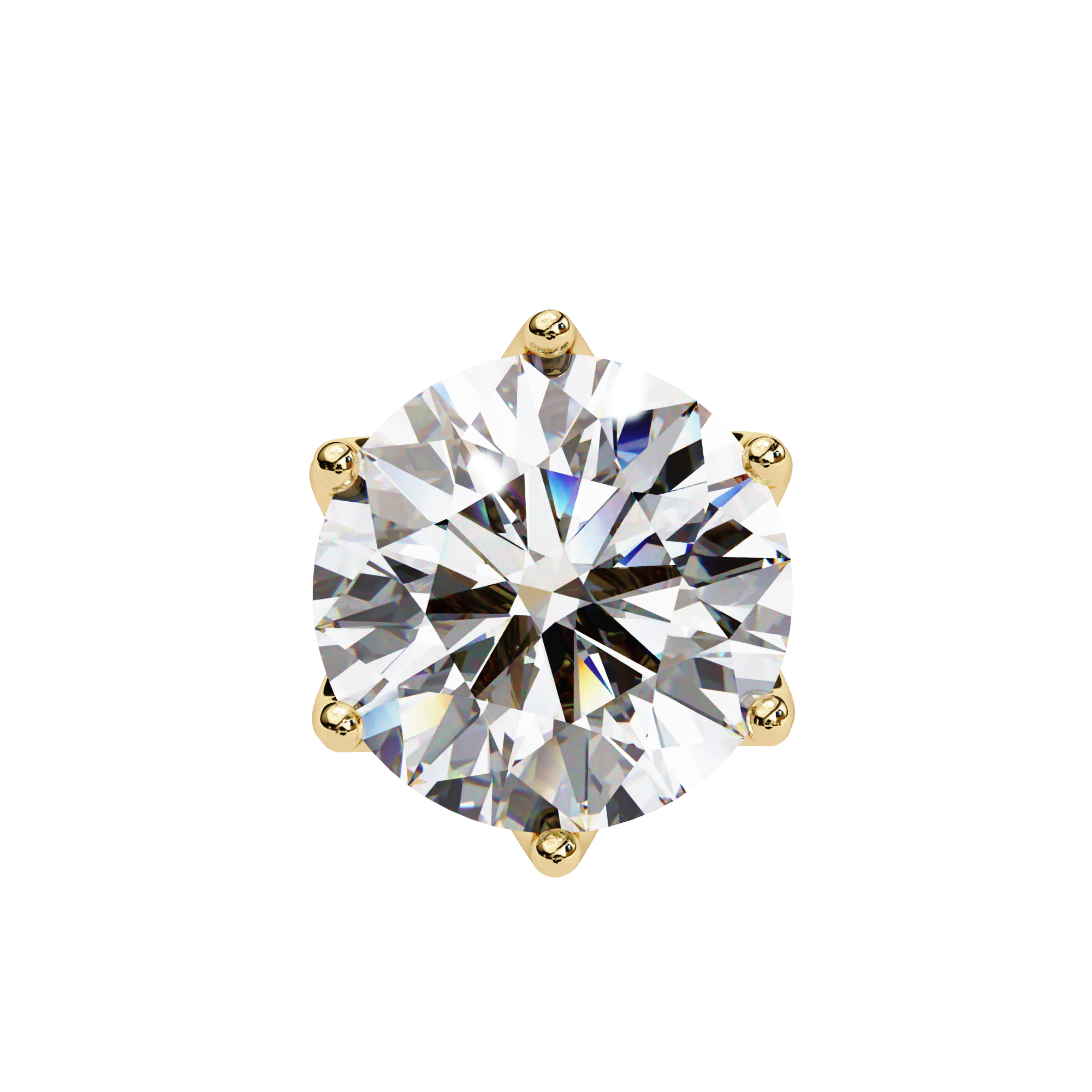 Soleil Pavé Cluster Stud Earrings — 10k–18k Gold
