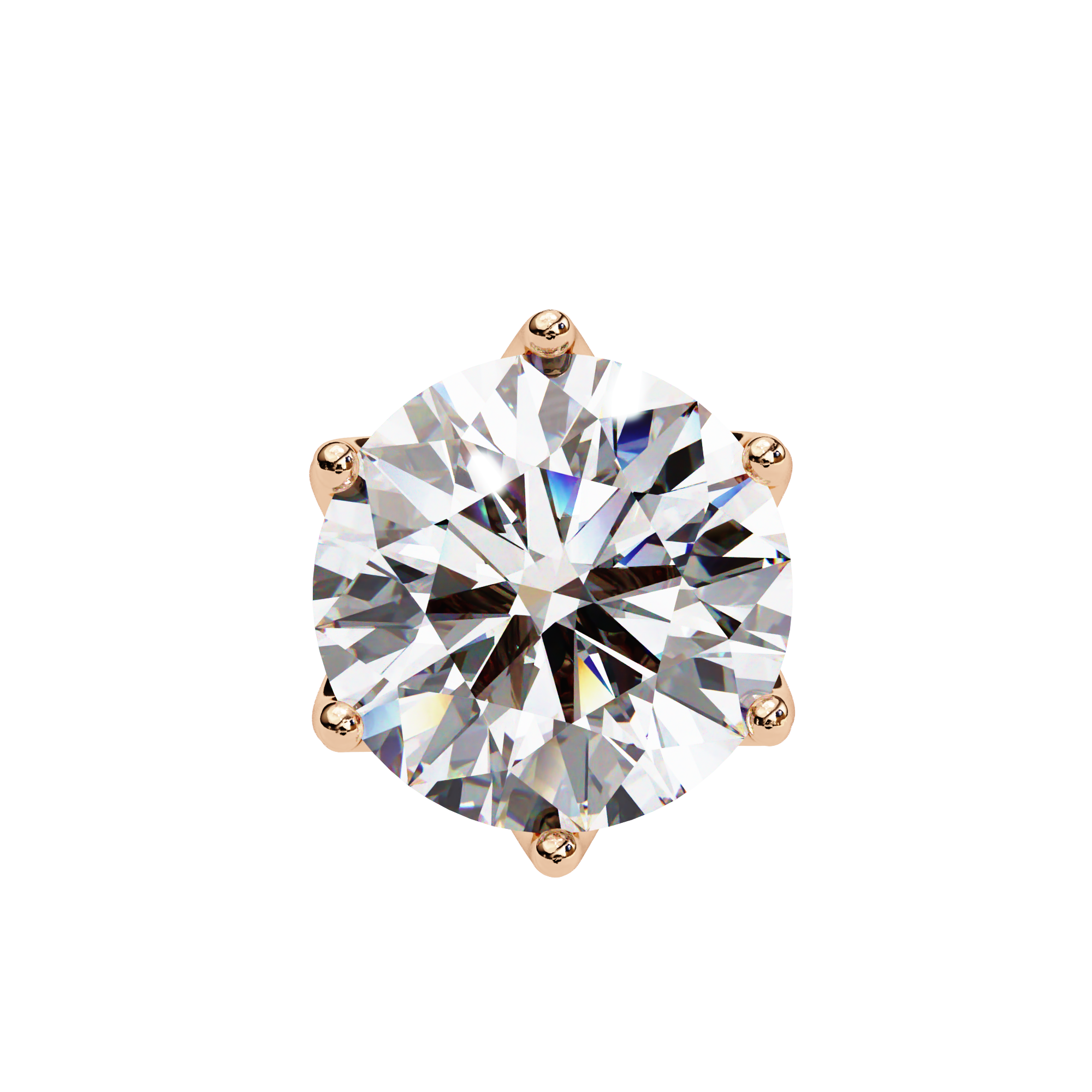 Soleil Pavé Cluster Stud Earrings — 10k–18k Gold