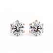 Soleil Pavé Cluster Stud Earrings — 10k–18k Gold