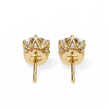 Soleil Pavé Cluster Stud Earrings — 10k–18k Gold