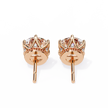 Soleil Pavé Cluster Stud Earrings — 10k–18k Gold