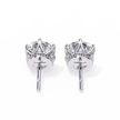 Soleil Pavé Cluster Stud Earrings — 10k–18k Gold