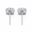 Soleil Pavé Cluster Stud Earrings — 10k–18k Gold