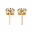 Soleil Pavé Cluster Stud Earrings — 10k–18k Gold