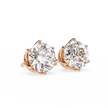 Soleil Pavé Cluster Stud Earrings — 10k–18k Gold