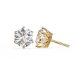 Soleil Pavé Cluster Stud Earrings — 10k–18k Gold