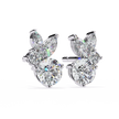 Cartouche Oval Halo Diamond Stud Earrings — 10k–18k Gold