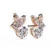Cartouche Oval Halo Diamond Stud Earrings — 10k–18k Gold