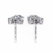 Cartouche Oval Halo Diamond Stud Earrings — 10k–18k Gold