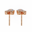 Cartouche Oval Halo Diamond Stud Earrings — 10k–18k Gold