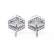 Royale Cushion Halo Diamond Stud Earrings — 10k–18k Gold