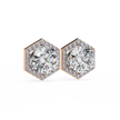 Royale Cushion Halo Diamond Stud Earrings — 10k–18k Gold