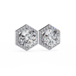 Royale Cushion Halo Diamond Stud Earrings — 10k–18k Gold