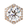 Royale Cushion Halo Diamond Stud Earrings — 10k–18k Gold