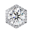 Royale Cushion Halo Diamond Stud Earrings — 10k–18k Gold