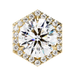 Royale Cushion Halo Diamond Stud Earrings — 10k–18k Gold