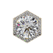 Royale Cushion Halo Diamond Stud Earrings — 10k–18k Gold