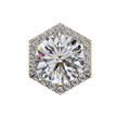 Royale Cushion Halo Diamond Stud Earrings — 10k–18k Gold