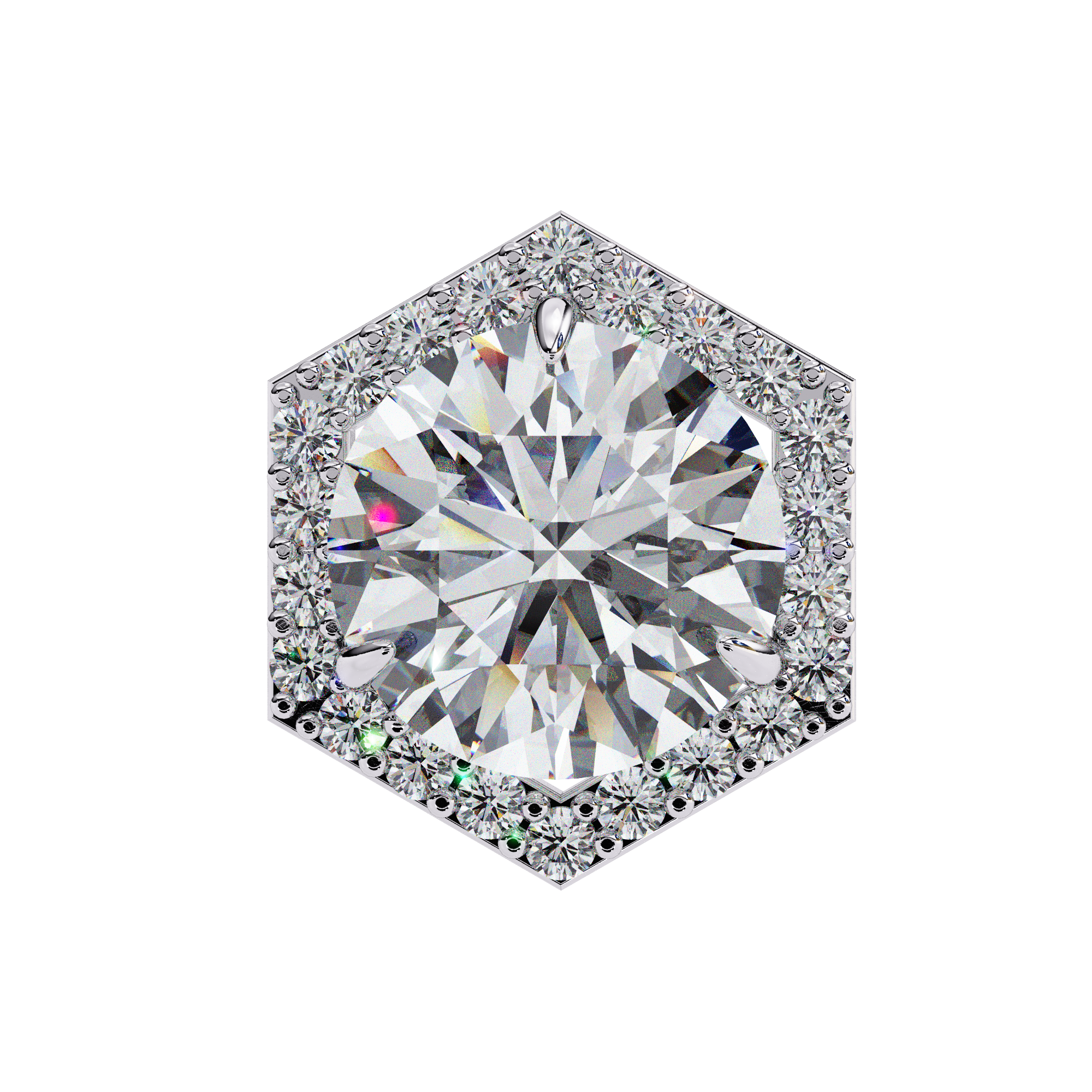 Royale Cushion Halo Diamond Stud Earrings — 10k–18k Gold
