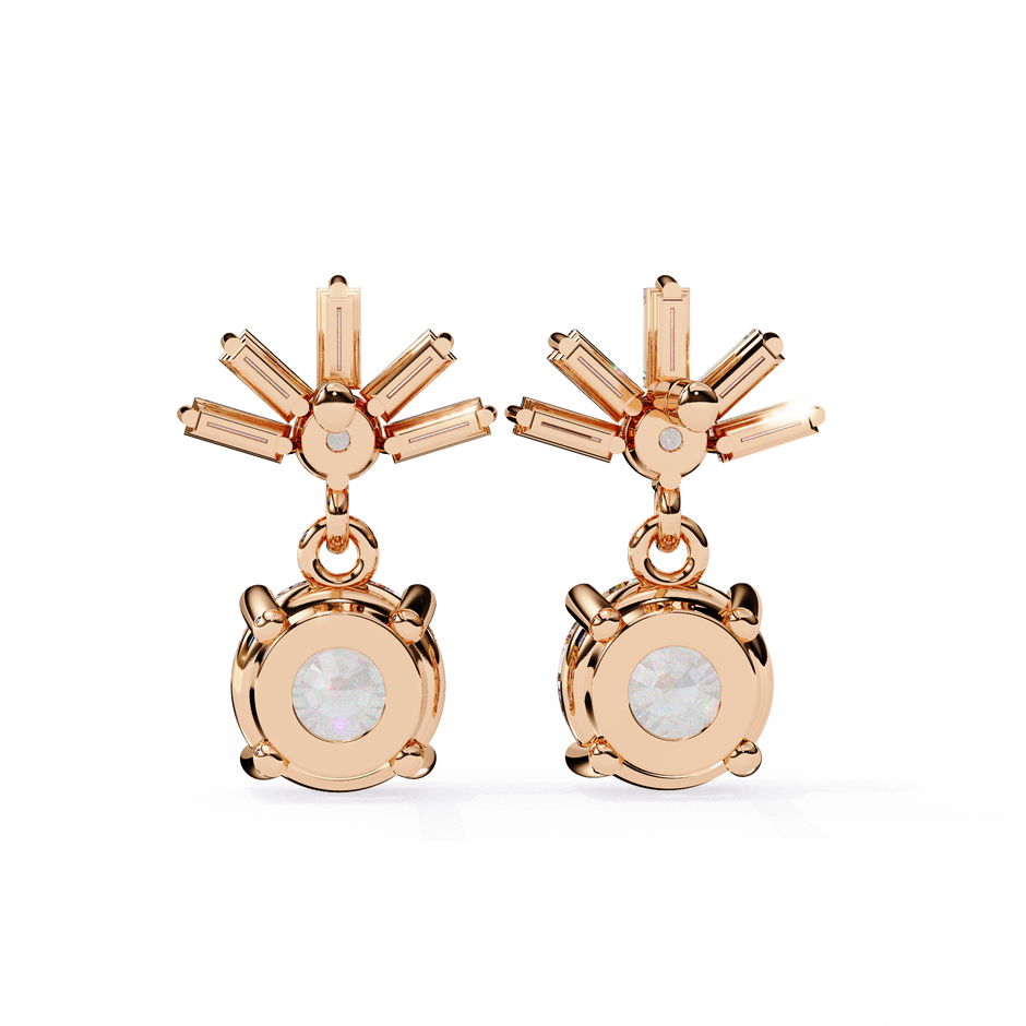 Éternel Pavé Round Diamond Stud Earrings — 10k–18k Gold
