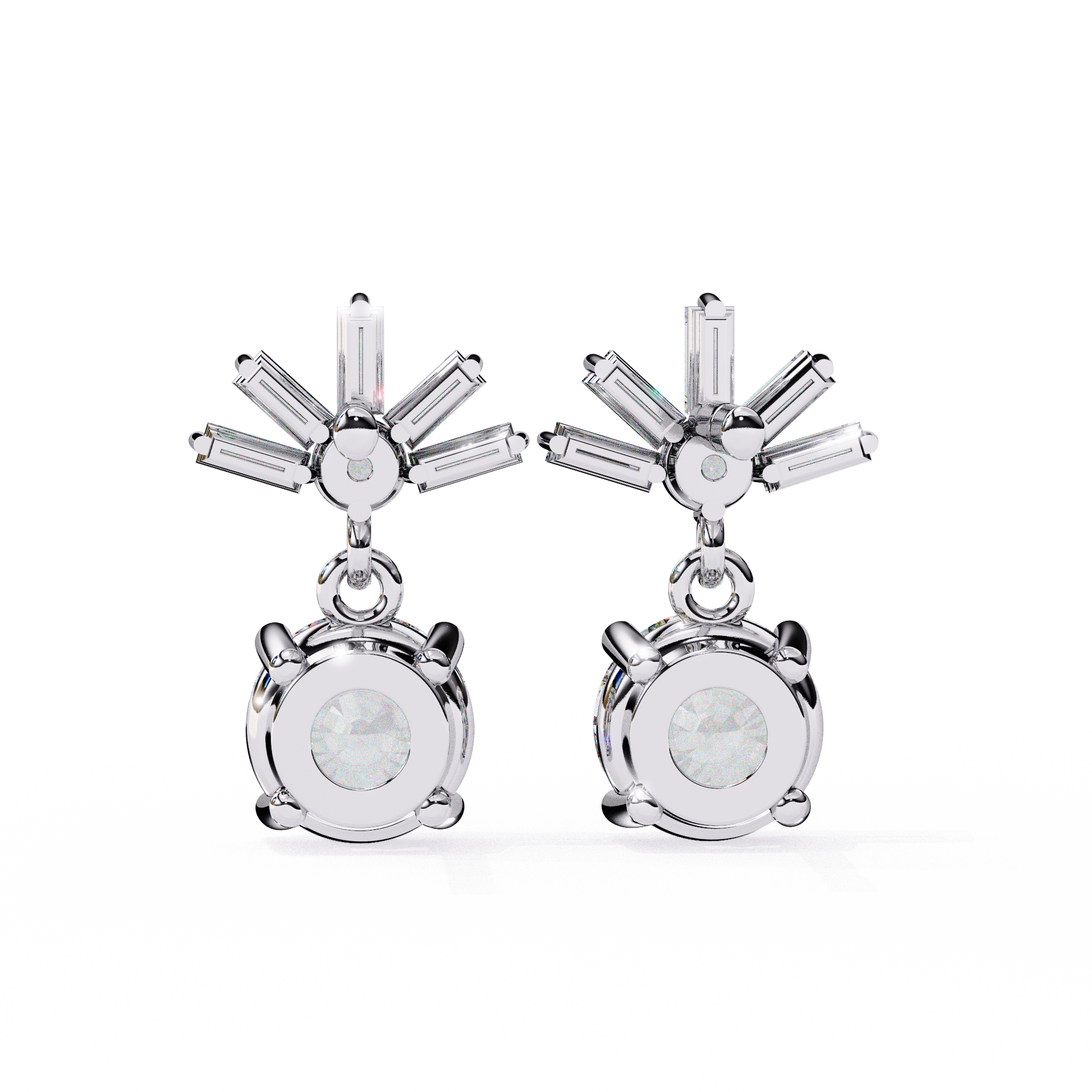 Éternel Pavé Round Diamond Stud Earrings — 10k–18k Gold