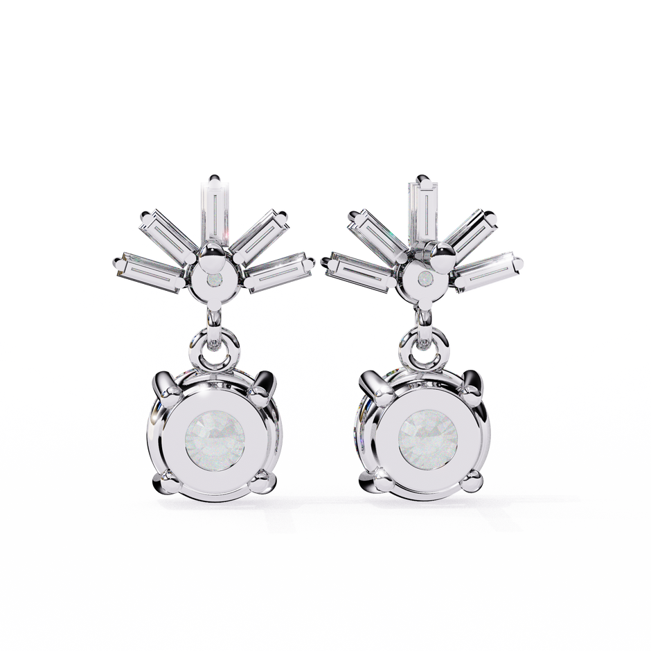 Éternel Pavé Round Diamond Stud Earrings — 10k–18k Gold