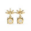 Éternel Pavé Round Diamond Stud Earrings — 10k–18k Gold