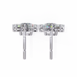Éternel Pavé Round Diamond Stud Earrings — 10k–18k Gold