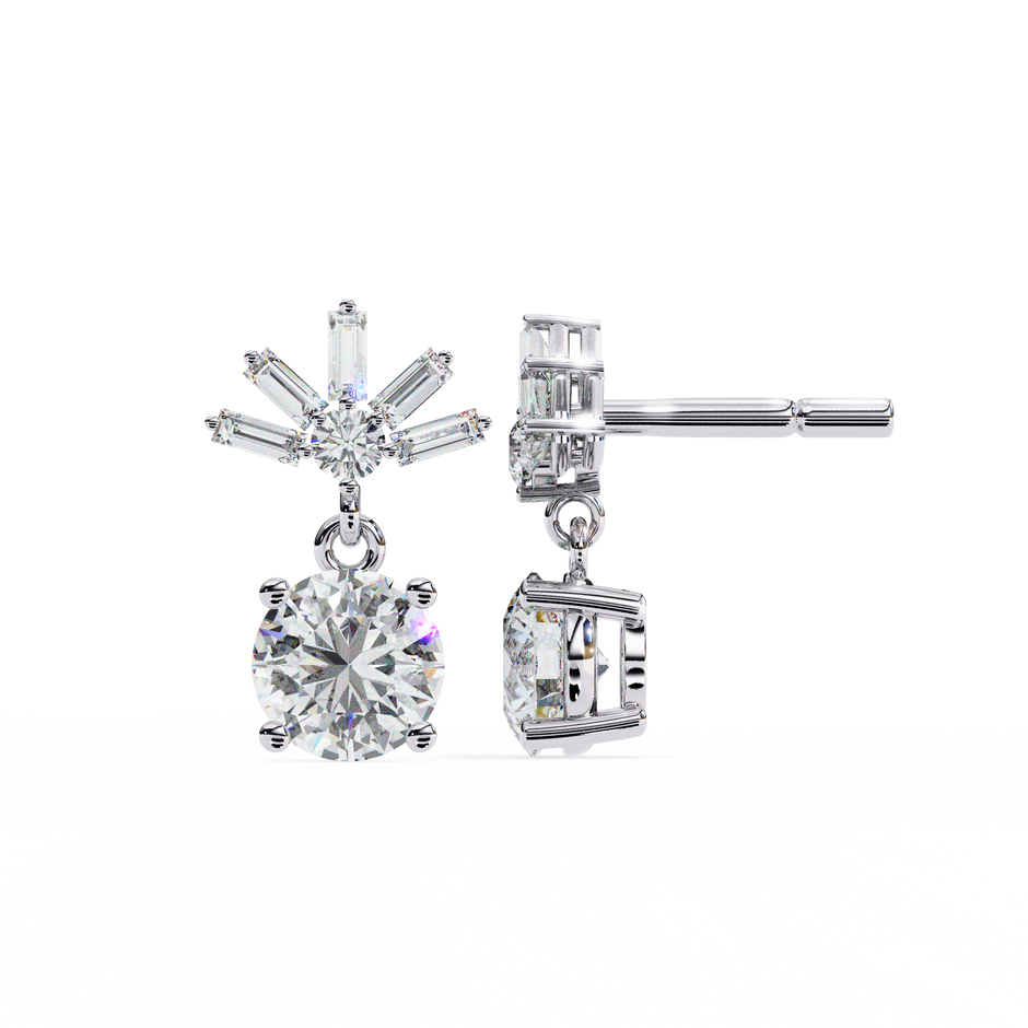 Éternel Pavé Round Diamond Stud Earrings — 10k–18k Gold