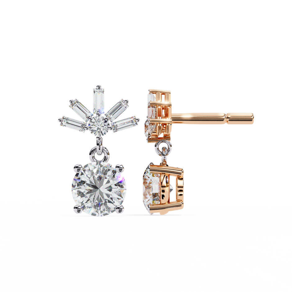 Éternel Pavé Round Diamond Stud Earrings — 10k–18k Gold