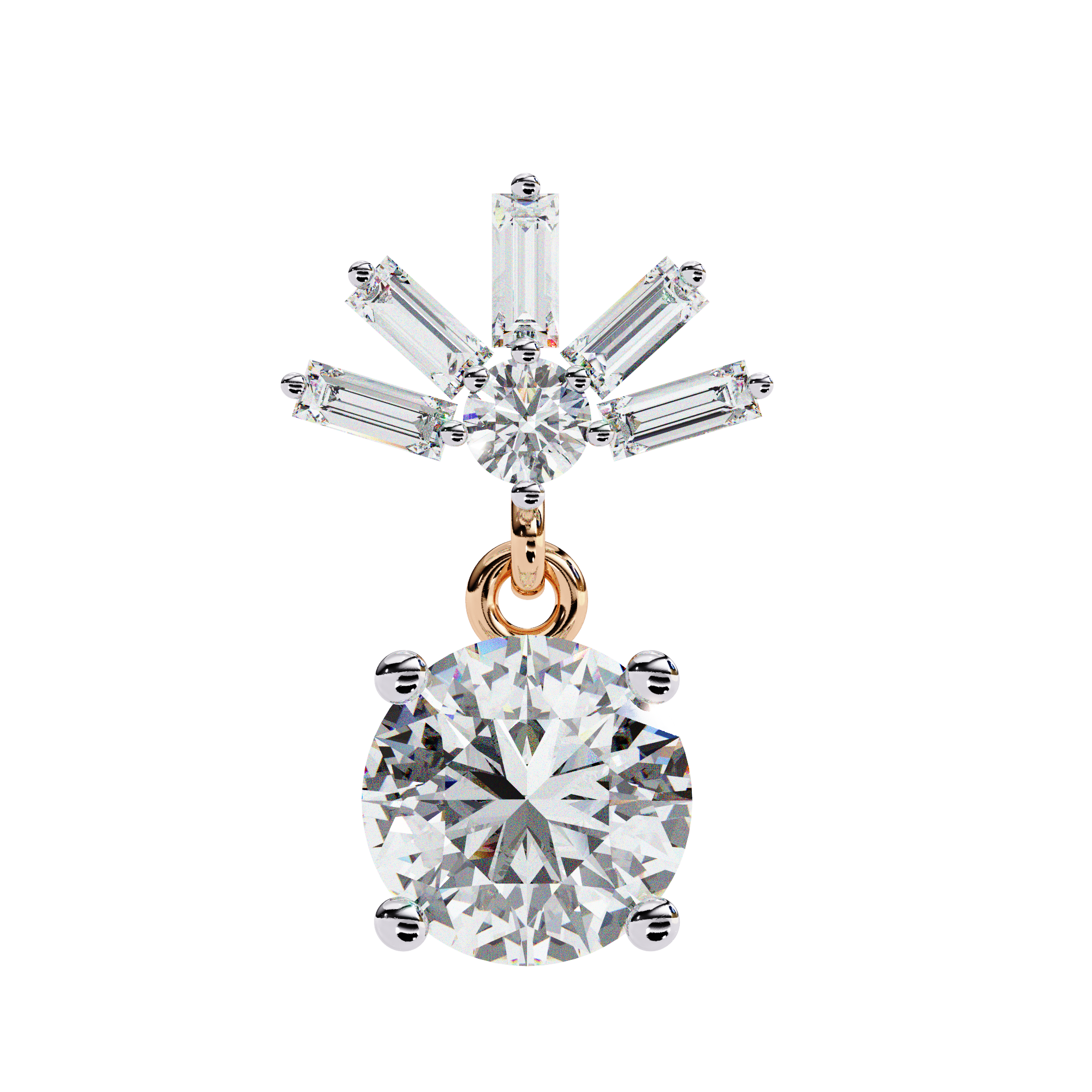 Éternel Pavé Round Diamond Stud Earrings — 10k–18k Gold