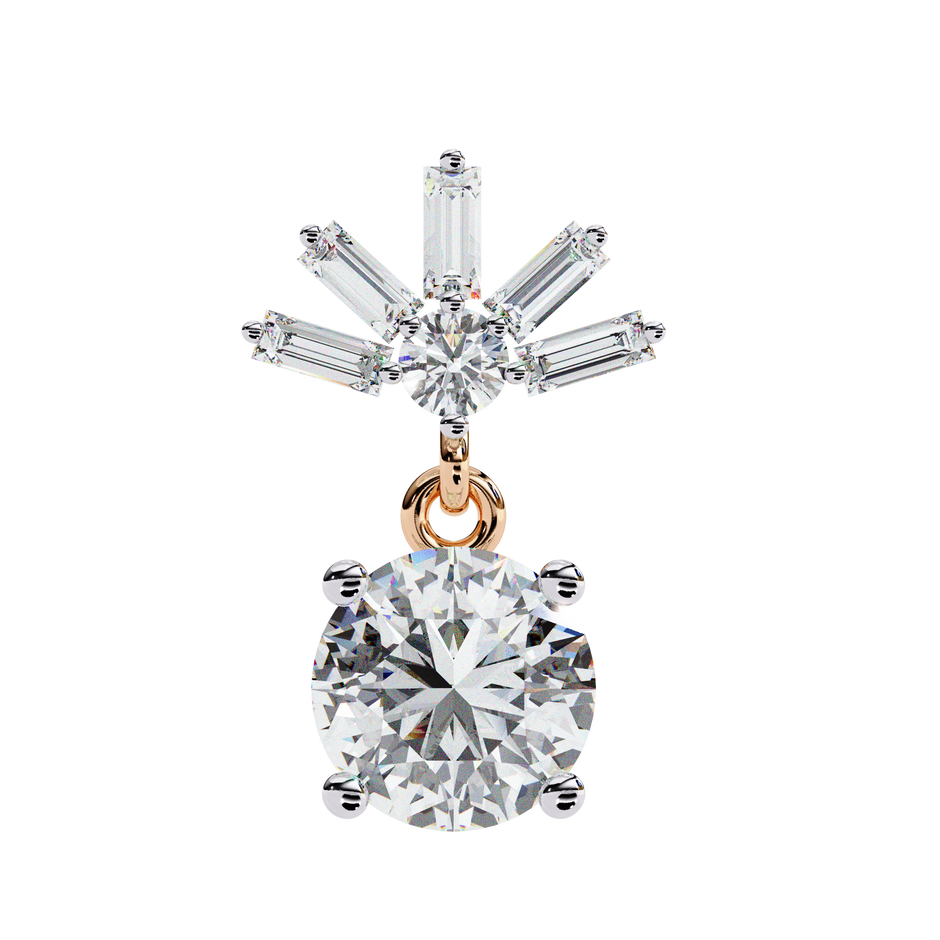 Éternel Pavé Round Diamond Stud Earrings — 10k–18k Gold