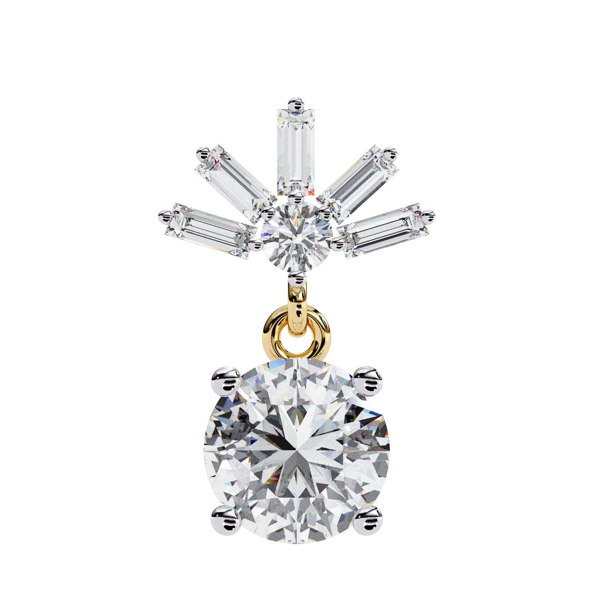 Éternel Pavé Round Diamond Stud Earrings — 10k–18k Gold