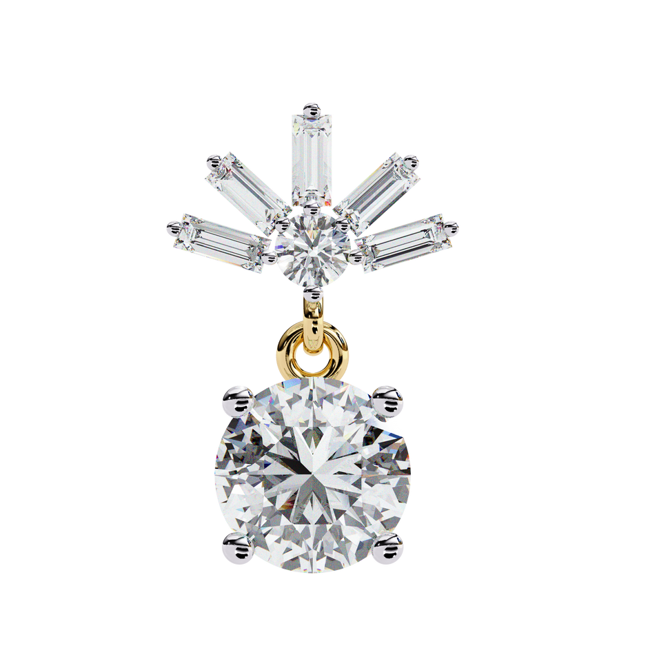 Éternel Pavé Round Diamond Stud Earrings — 10k–18k Gold