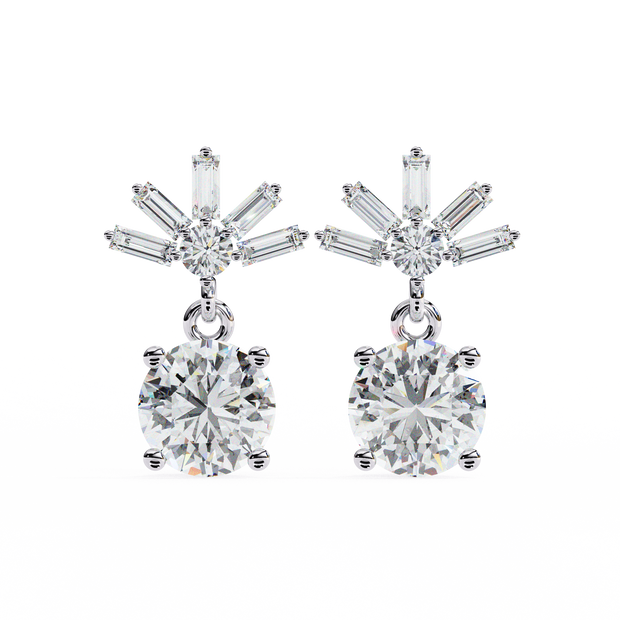 Éternel Pavé Round Diamond Stud Earrings — 10k–18k Gold