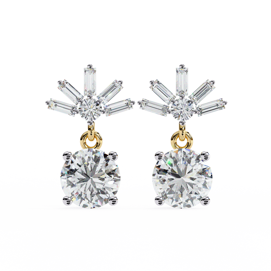 Éternel Pavé Round Diamond Stud Earrings — 10k–18k Gold