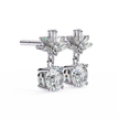 Éternel Pavé Round Diamond Stud Earrings — 10k–18k Gold