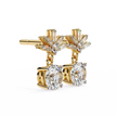 Éternel Pavé Round Diamond Stud Earrings — 10k–18k Gold