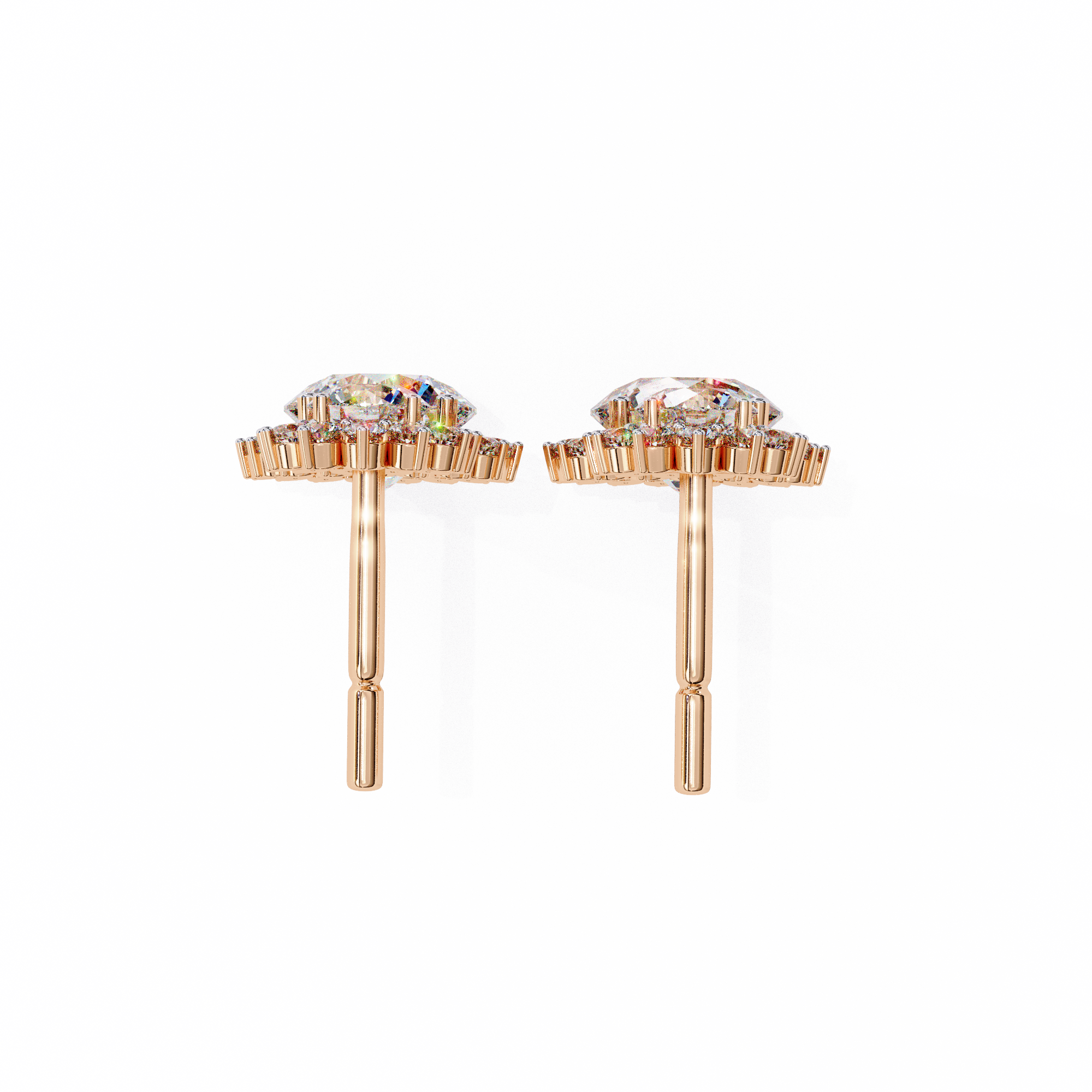 Parure Classic Diamond Stud Earrings — 10k–18k Gold
