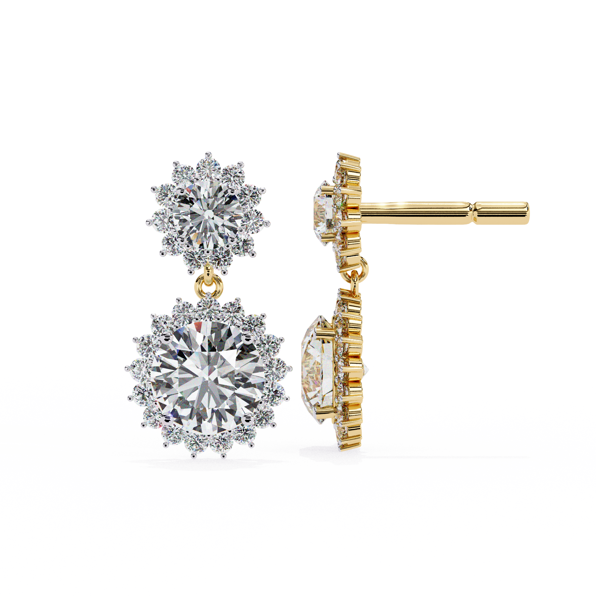 Parure Classic Diamond Stud Earrings — 10k–18k Gold
