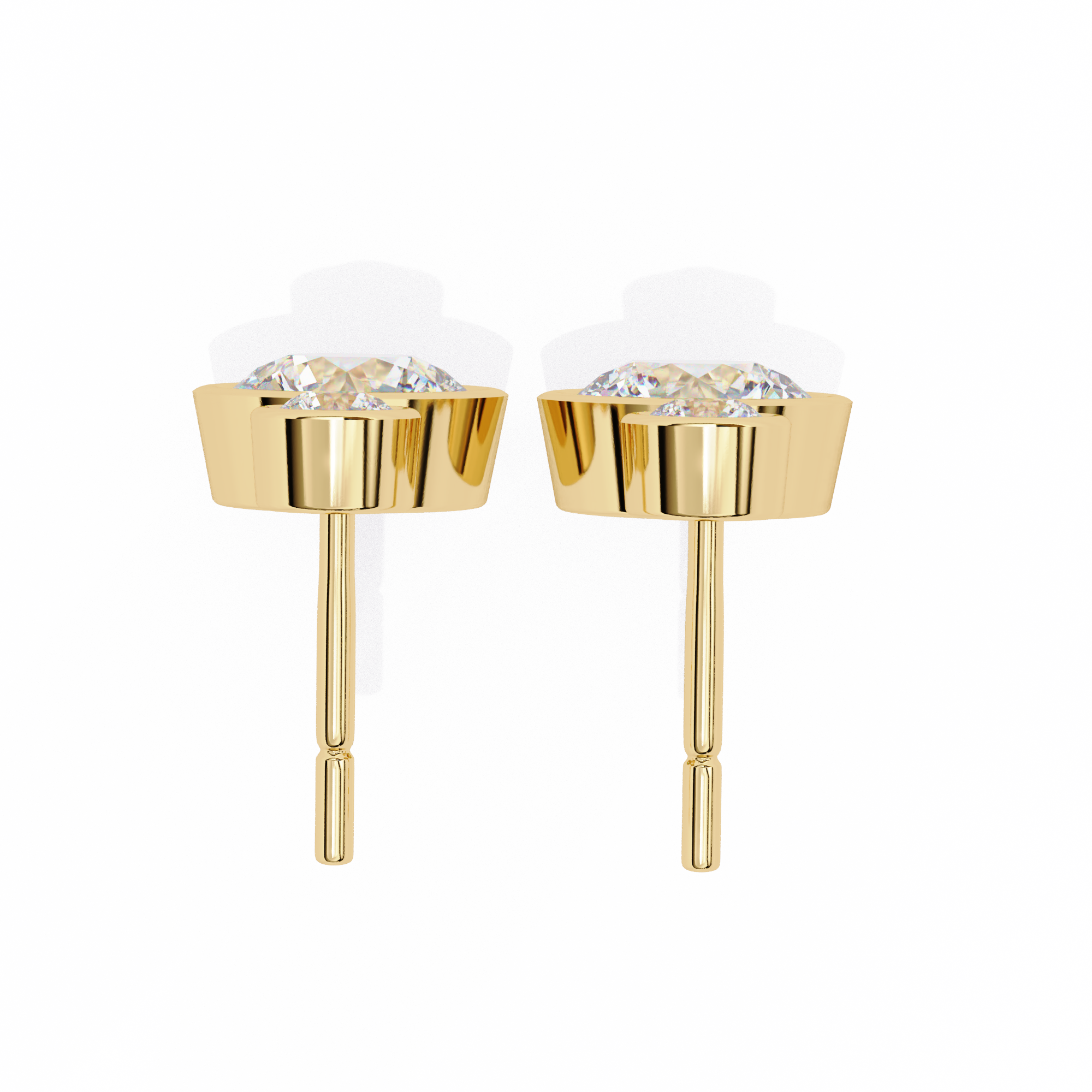 Éblouissant Statement Diamond Stud Earrings — 10k–18k Gold