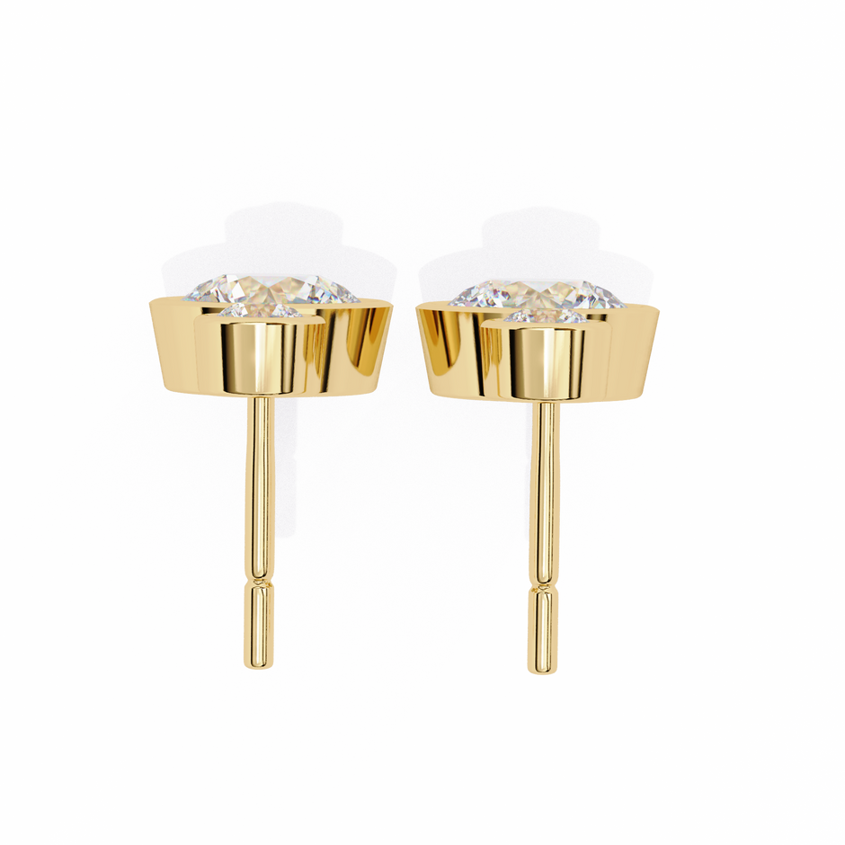 Éblouissant Statement Diamond Stud Earrings — 10k–18k Gold
