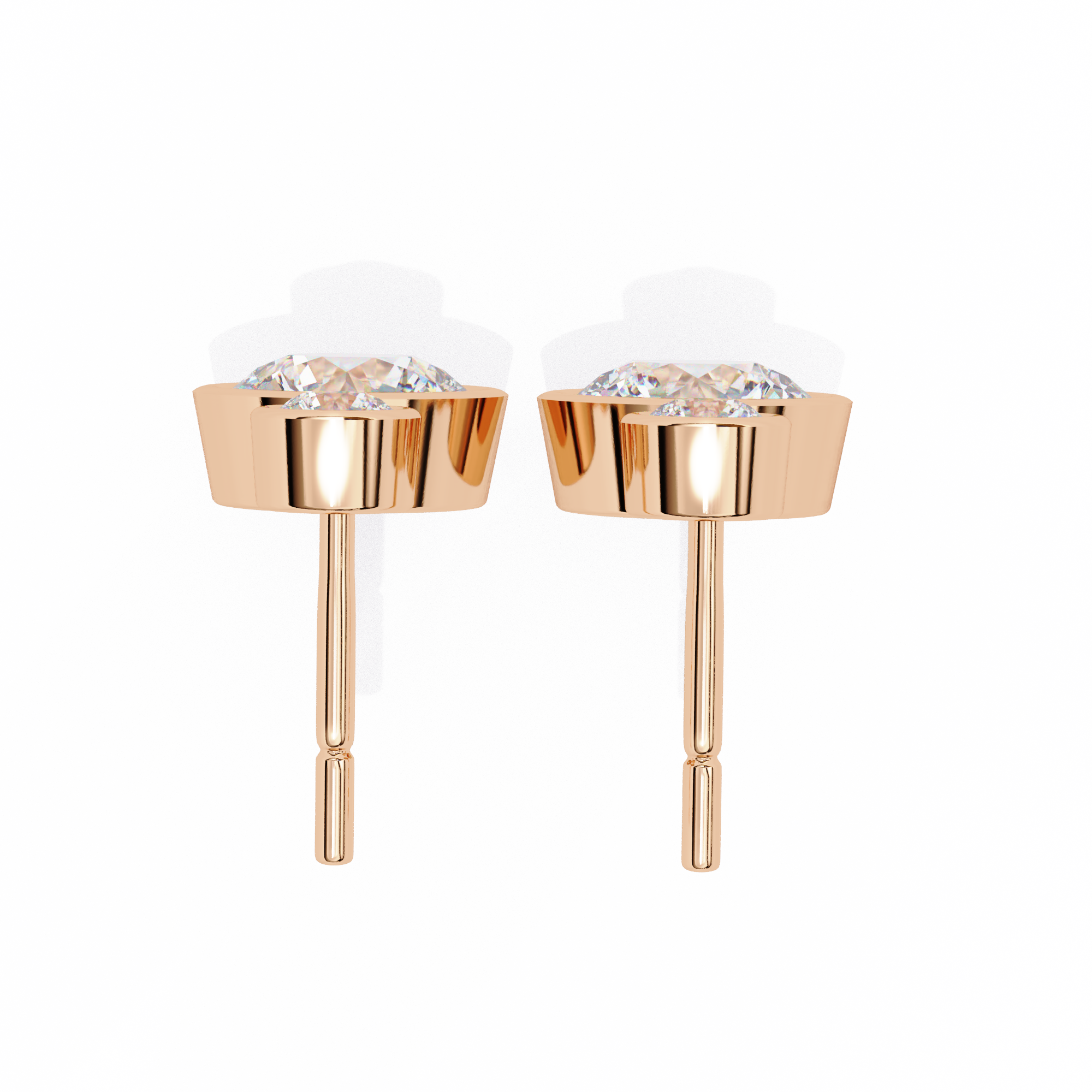 Éblouissant Statement Diamond Stud Earrings — 10k–18k Gold