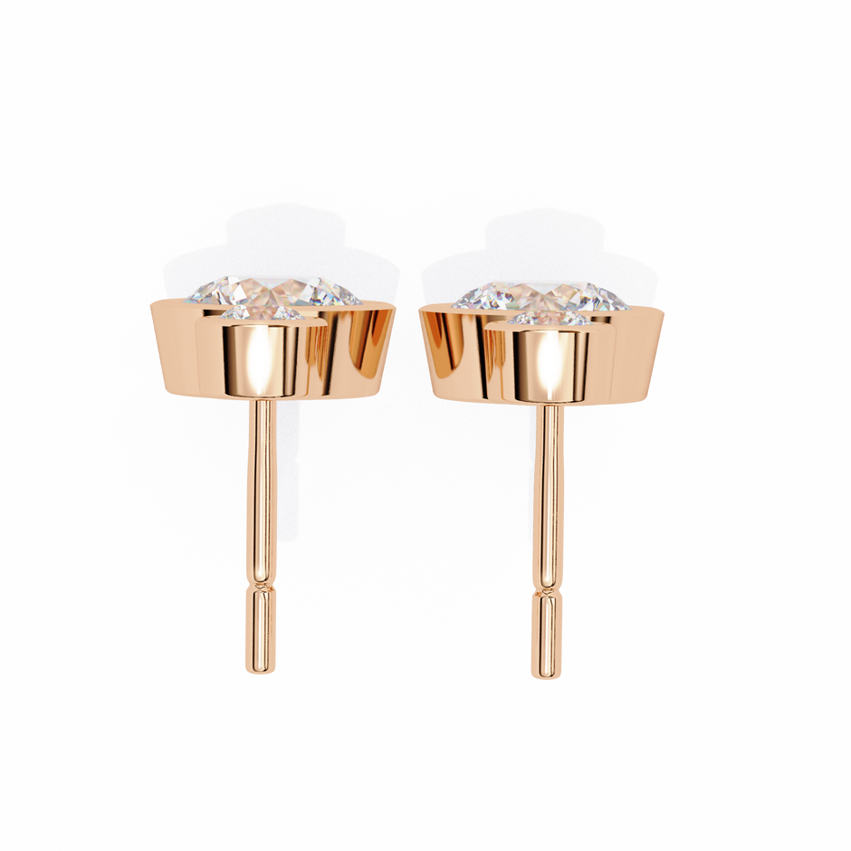 Éblouissant Statement Diamond Stud Earrings — 10k–18k Gold