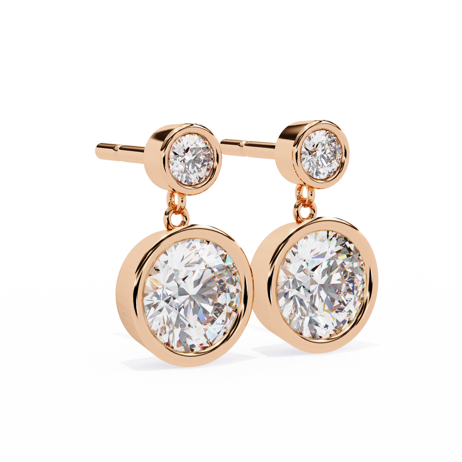 Éblouissant Statement Diamond Stud Earrings — 10k–18k Gold