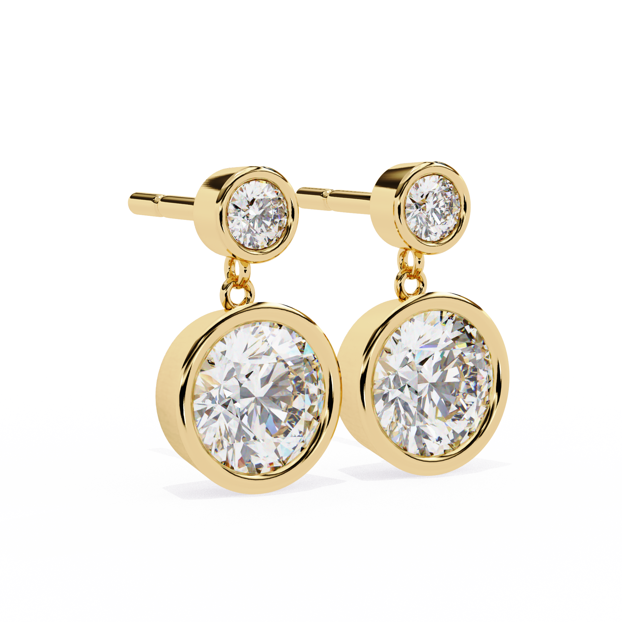 Éblouissant Statement Diamond Stud Earrings — 10k–18k Gold
