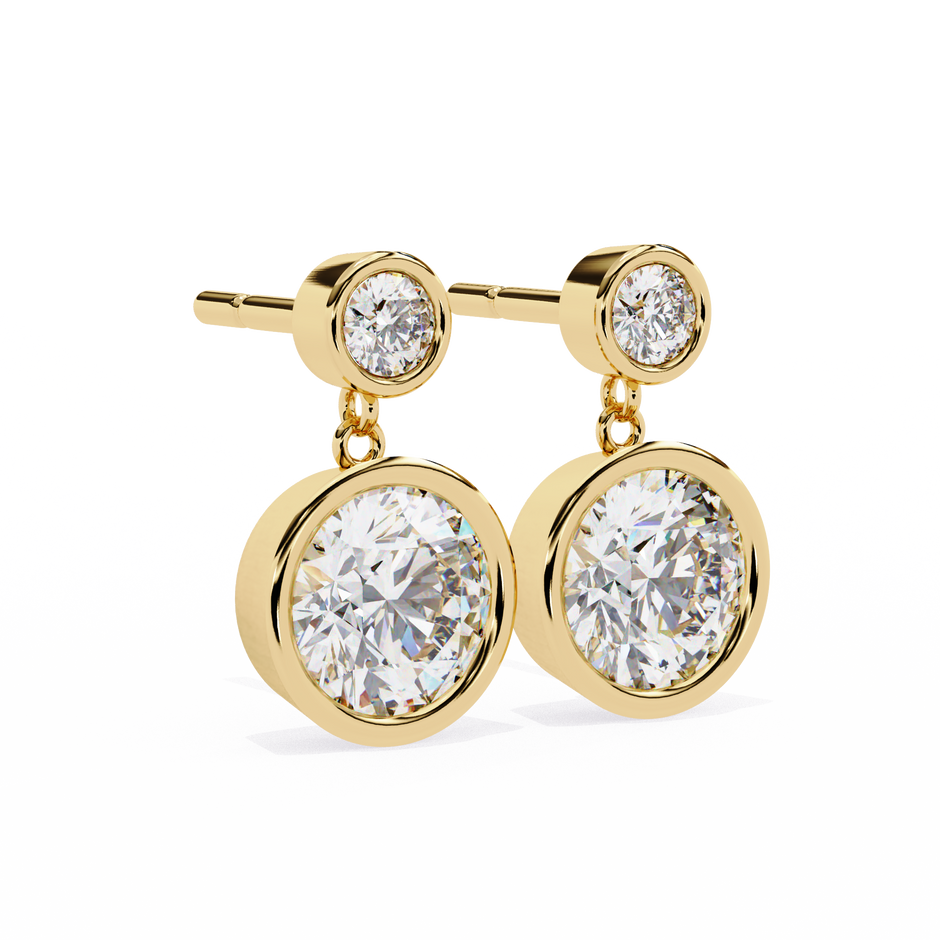 Éblouissant Statement Diamond Stud Earrings — 10k–18k Gold