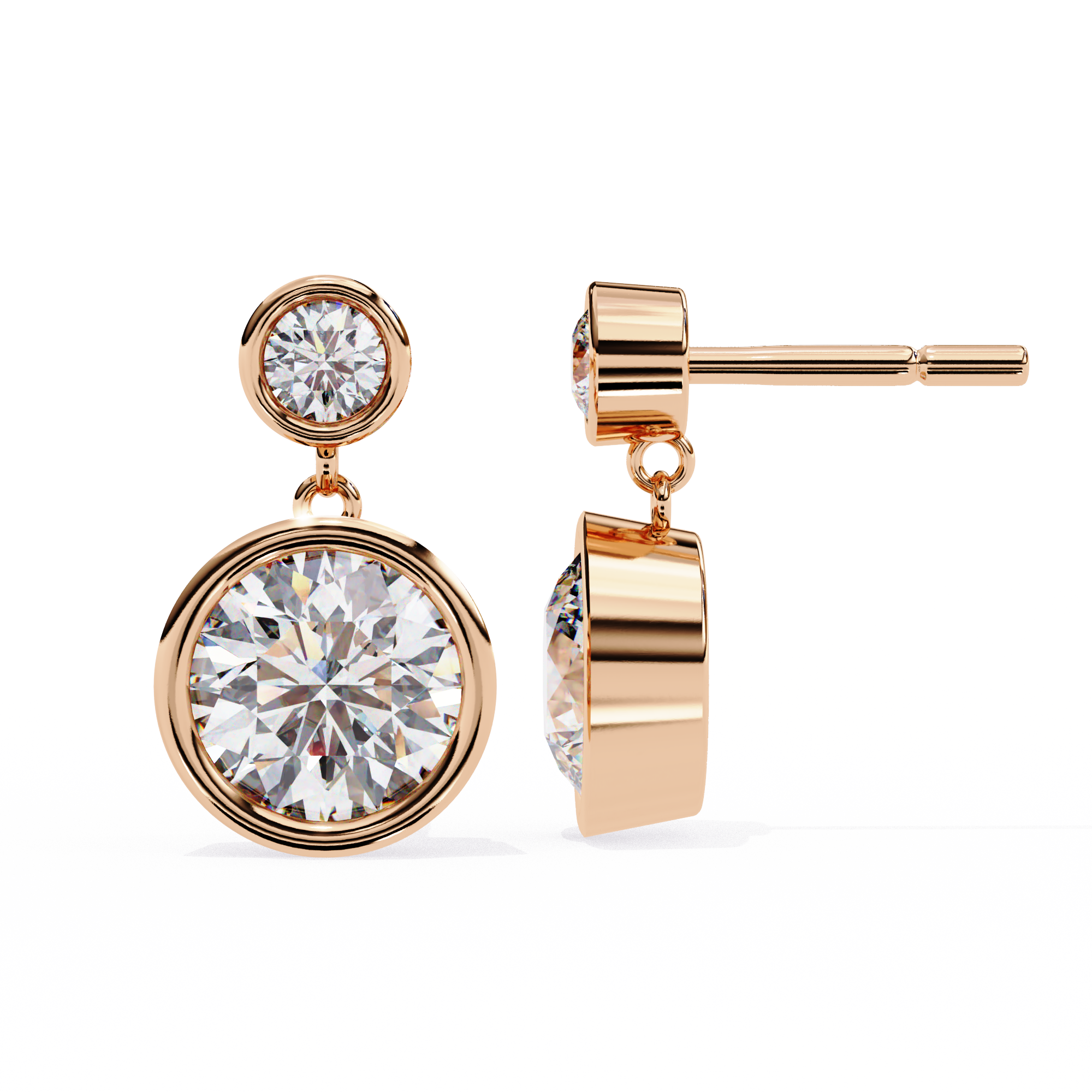 Éblouissant Statement Diamond Stud Earrings — 10k–18k Gold