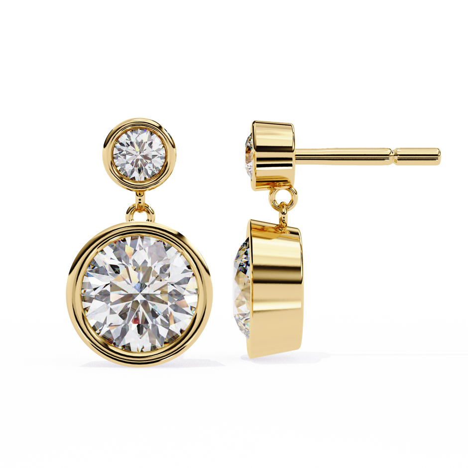 Éblouissant Statement Diamond Stud Earrings — 10k–18k Gold