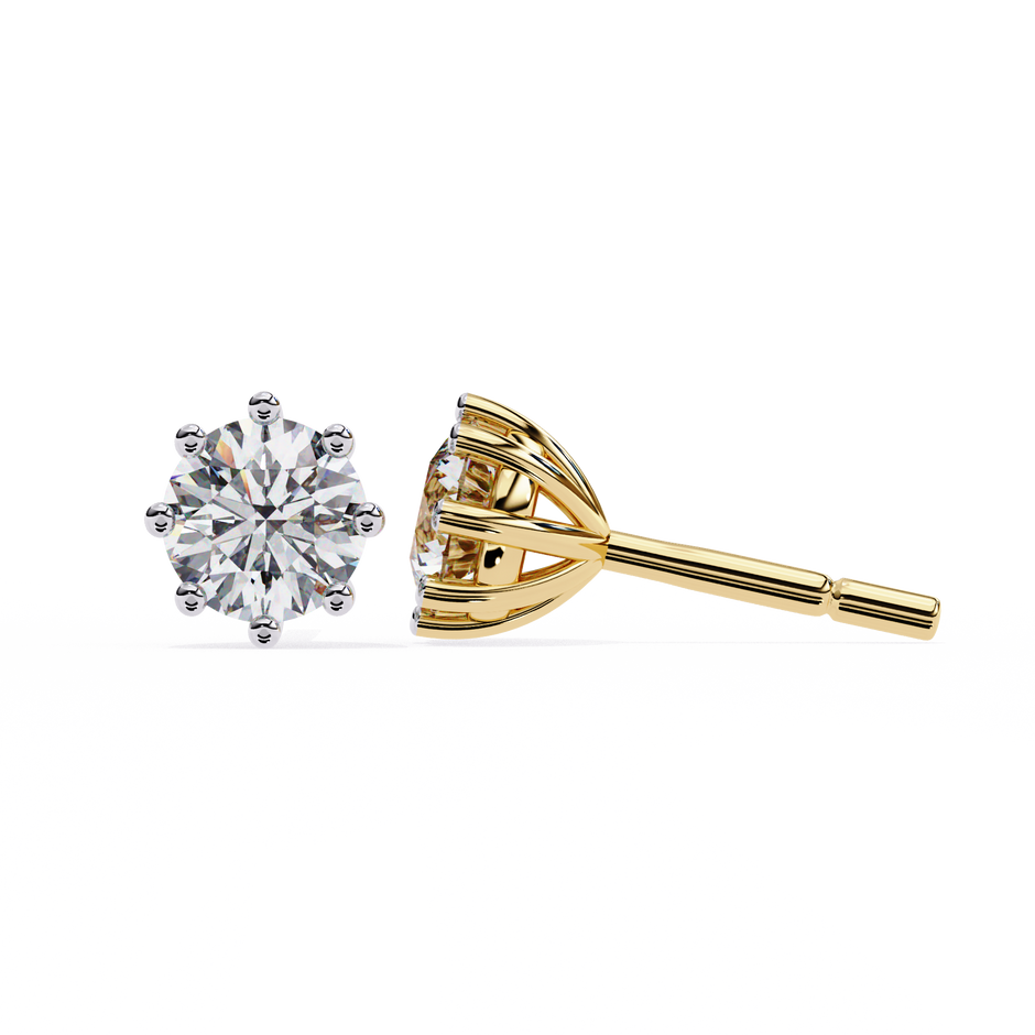 Diamantaire Pear Drop Diamond Stud Earrings — 10k–18k Gold